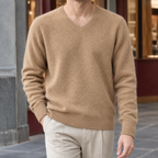 Pascal V-Neck Sweater - Camel