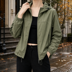 Katherine Hooded Zip Jacket - Green