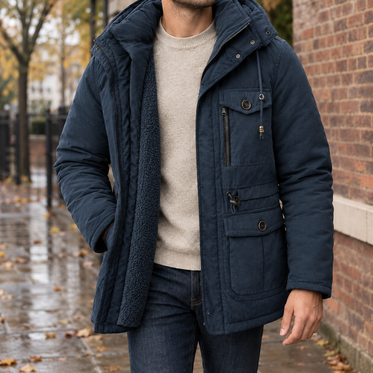 Philip Hooded Jacket - Blue