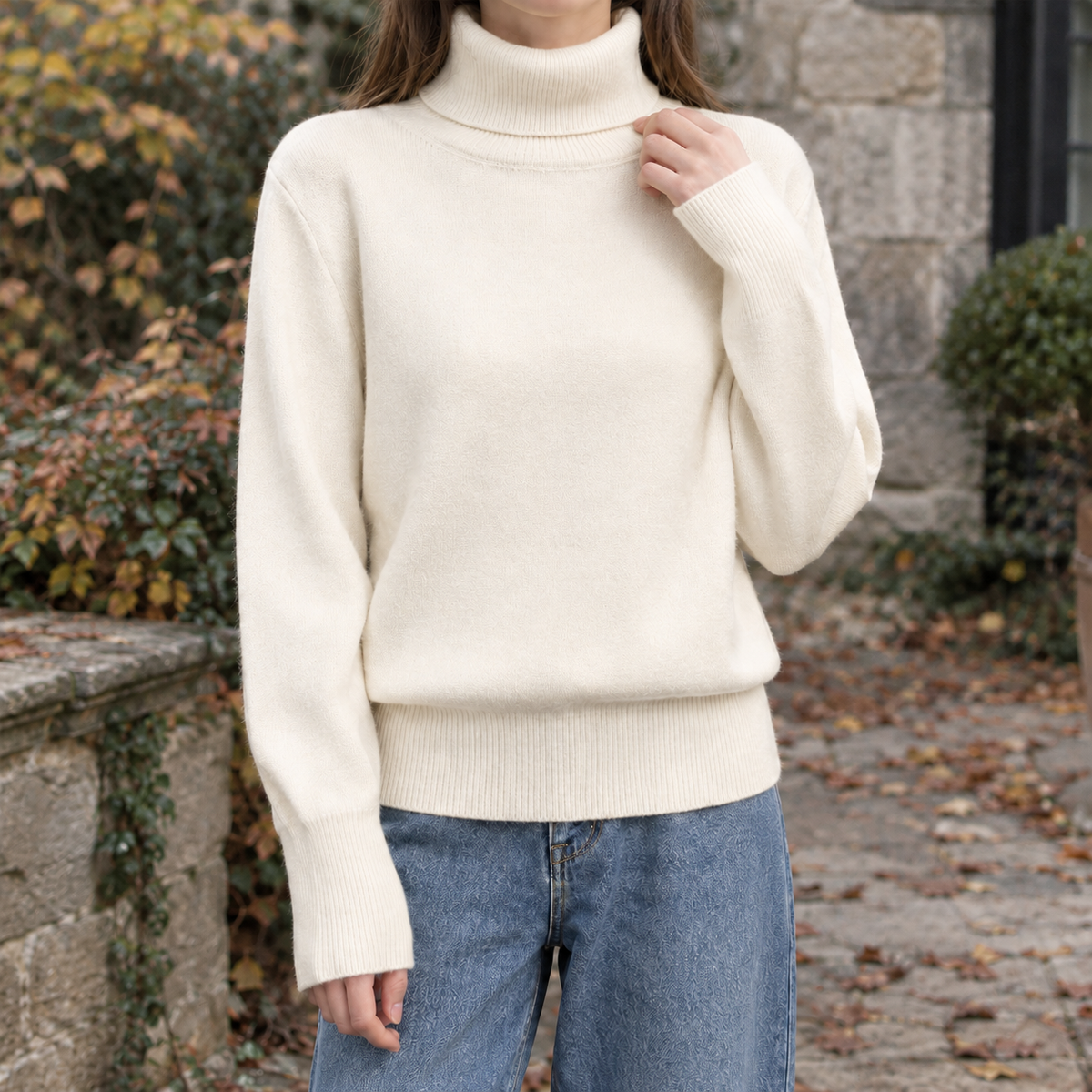 Marissa Turtleneck Sweater - Off White