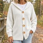 Bridget Hooded Cardigan - White