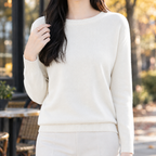 Aurelia Crew Neck Sweater - Off White