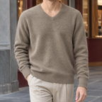 Pascal V-Neck Sweater - Brown