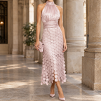 Bronwen Disc Appliqué Dress - Pink