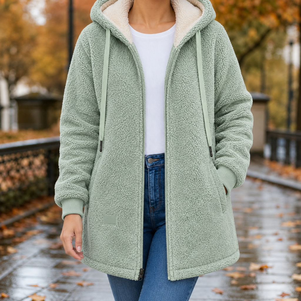 Christabel Teddy Jacket - Green
