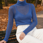Anouska Turtleneck Sweater - Peacock Blue
