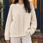 Giulia Cable Knit Sweater - Apricot
