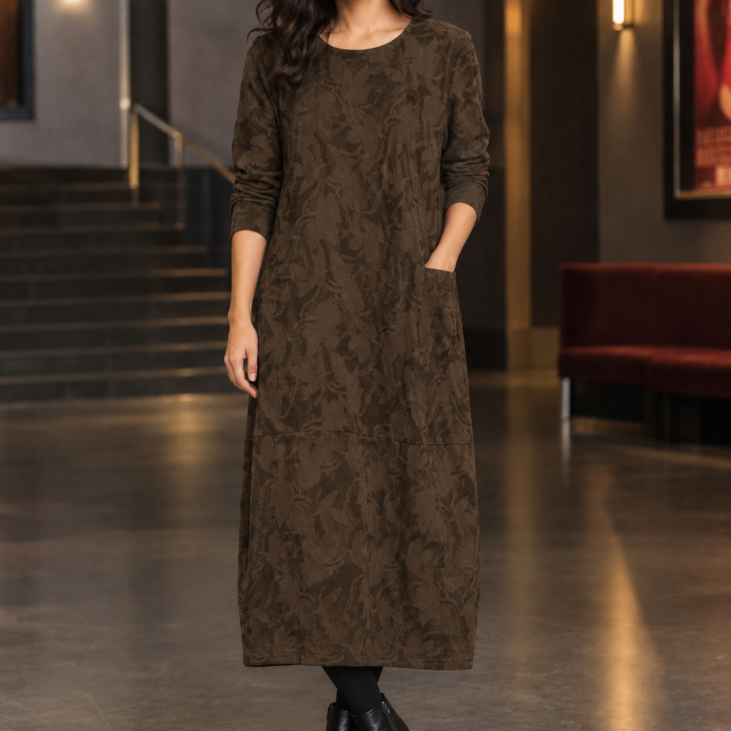 Jemima Cocoon Dress - Brown