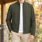 Nathan Stand Collar Jacket - Military Green