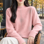 Adele Rhinestone Sweater - Pink