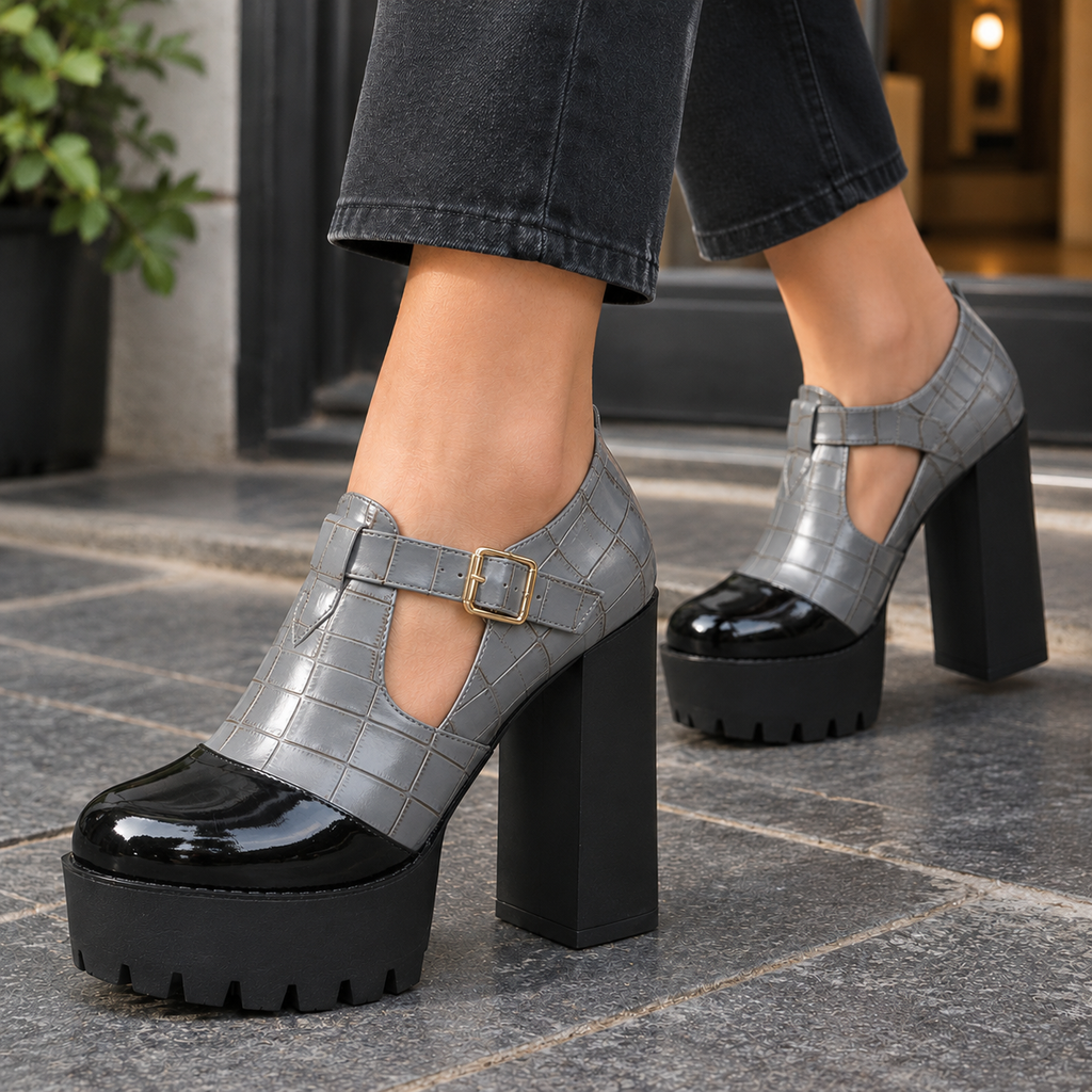Sanremo T Bar Heels - Gray
