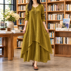 Ada Layered Maxi Dress - Ginger Yellow