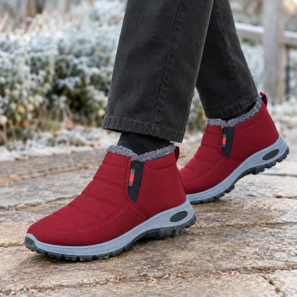 Colonna Lined Ankle Boots - Red