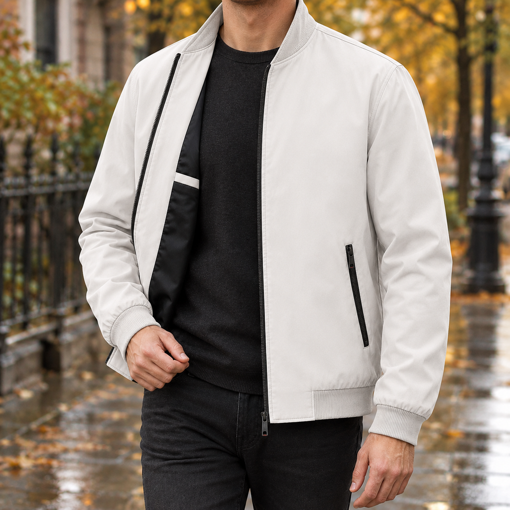 Aurelien Stand Collar Jacket - Off White