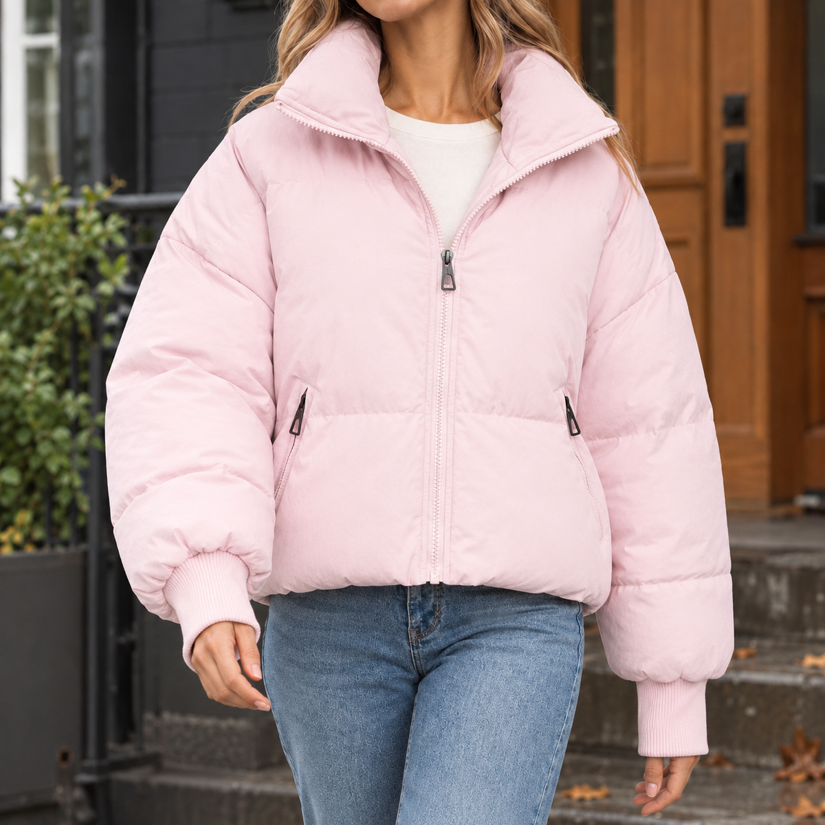 Elodie Puffer Jacket - Pink