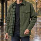 Norbert Plaid-Lined Jacket - Green