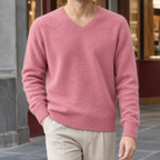Pascal V-Neck Sweater - Pink
