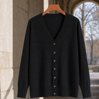 Mara V Neck Cardigan - Black