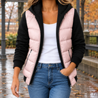 Nadia Colorblock Puffer Jacket - Pink