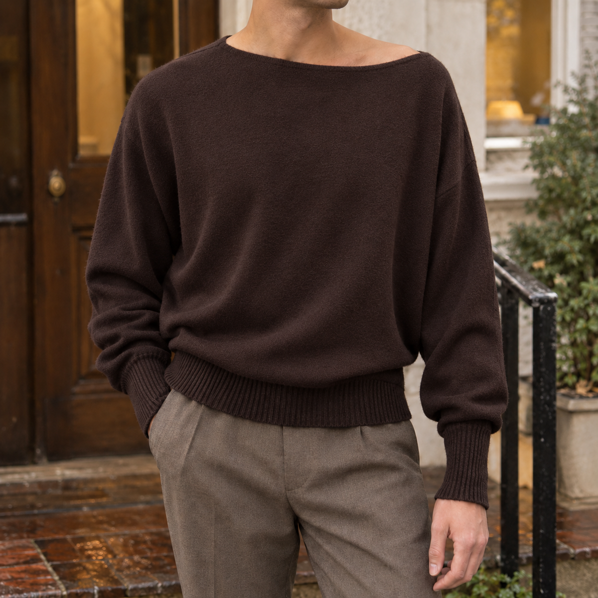 Ramsey Off Shoulder Top - Brown