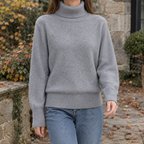 Marissa Turtleneck Sweater - Gray