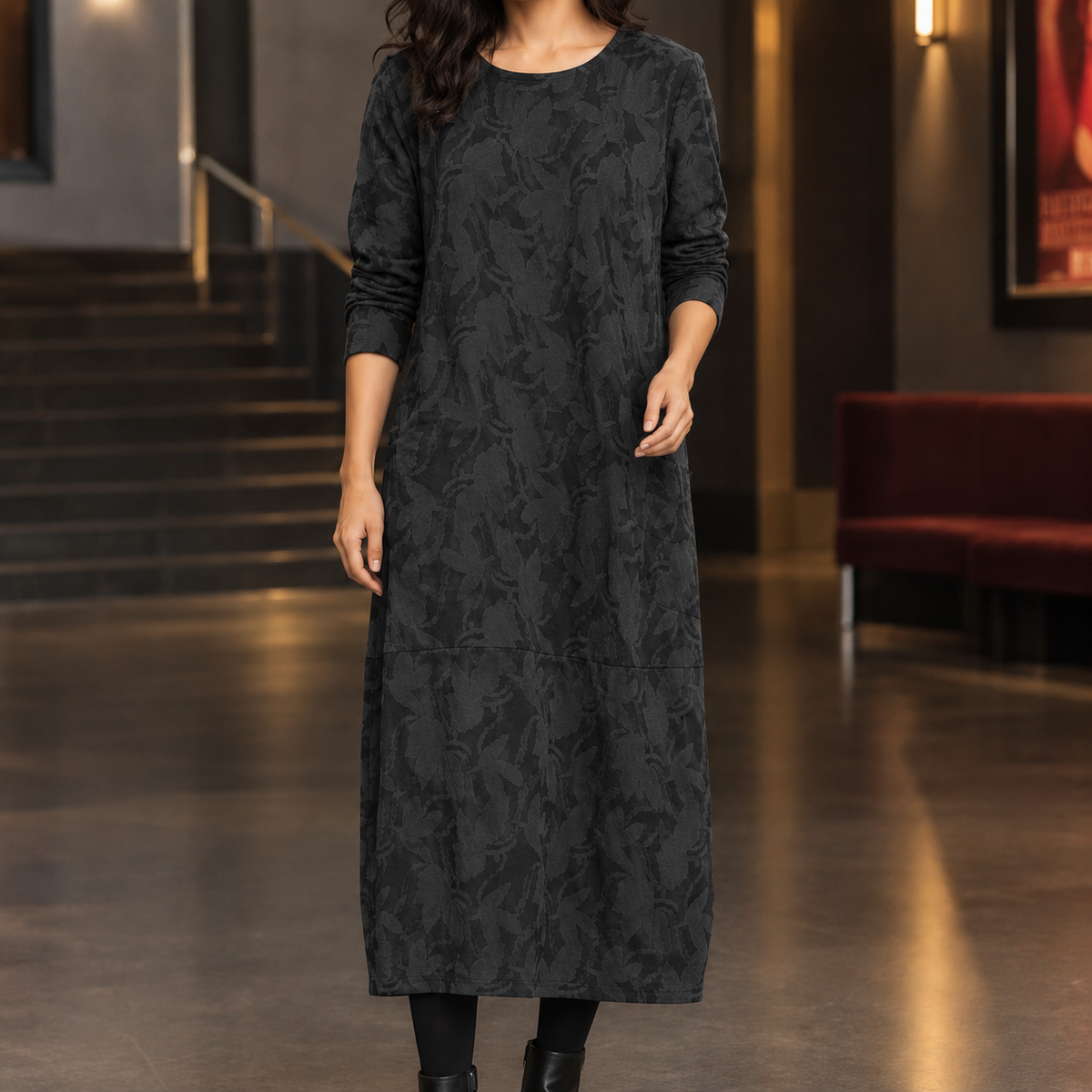 Jemima Cocoon Dress - Black