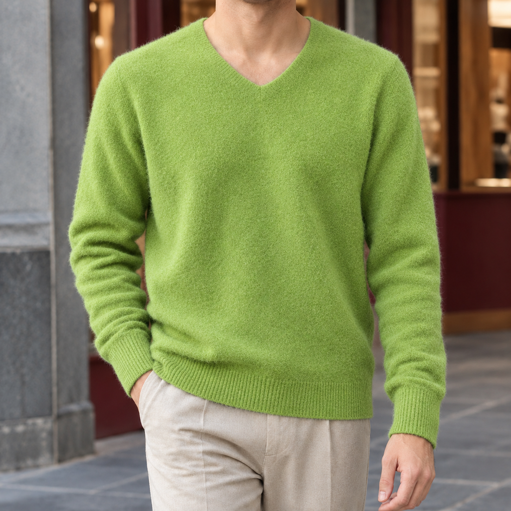 Pascal V-Neck Sweater - Green