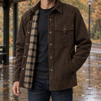 Norbert Plaid-Lined Jacket - Brown