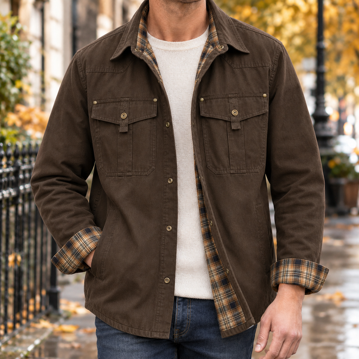Sterling Utility Jacket - Dark Brown