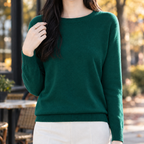 Aurelia Crew Neck Sweater - Dark Green