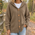 Bridget Hooded Cardigan - Camel